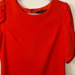 Cynthia Steffe Vibrant Red Short Sleeve Dress